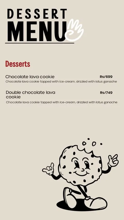 FOUR Dessert Menu — Chocolate Lava Cookie